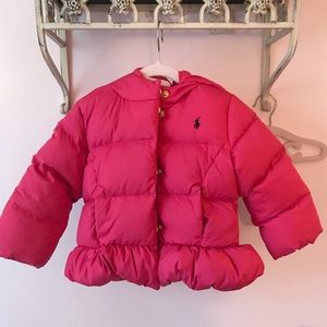 Pink Ralph Lauren Puffer Coat